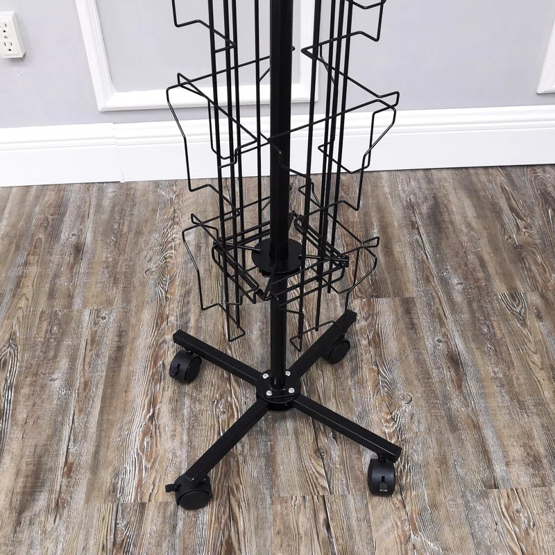 Greeting Card Rack 24-Pocket 6" Wide Pocket (Fits 5x7" Cards with Envelop) CD DVD Metal Display