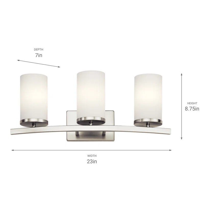Kichler Lighting Crosby 3 - Light Dimmable Vanity Light