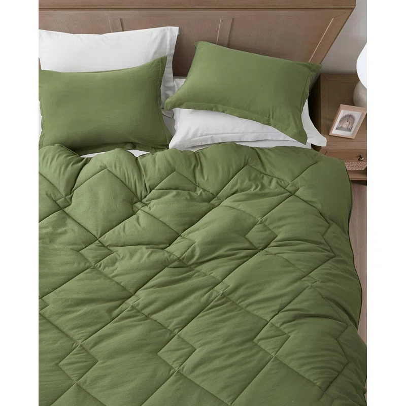 Chezmoi Collection Logan Solid Comforter Set