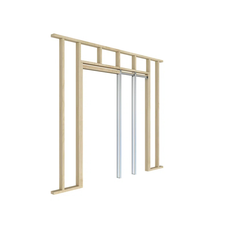 Calhome 80'' Hollow Paneled Painted Sliding Closet Doors