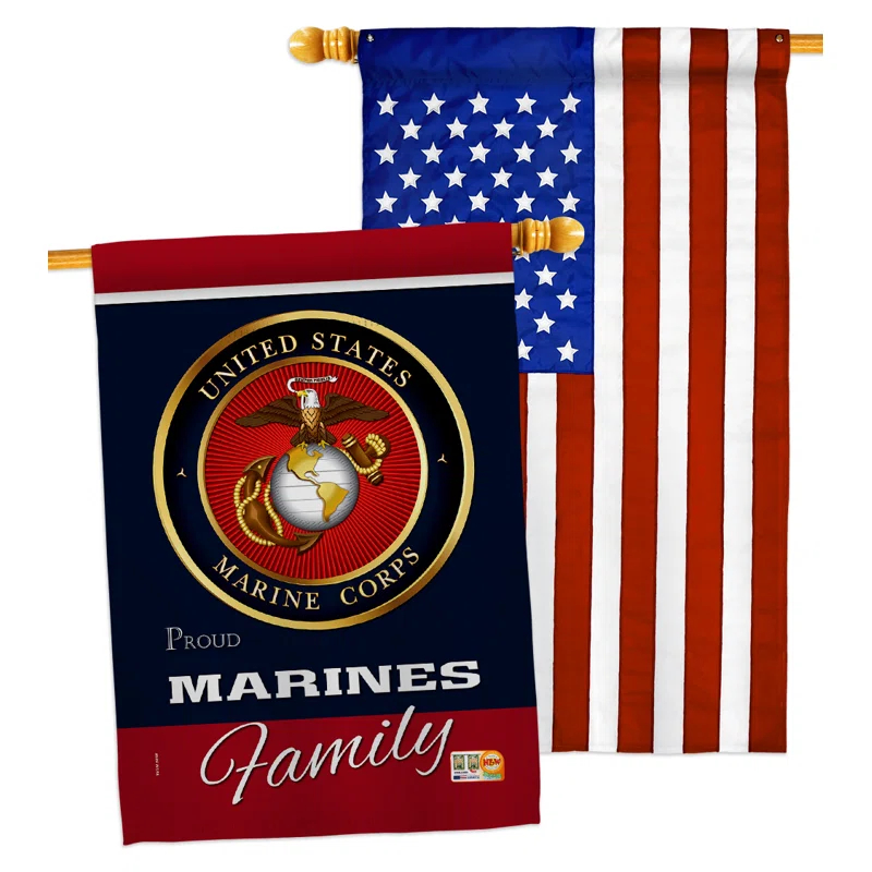 Breeze Decor Double Sided 40'' H x 28'' W Polyester House Flag
