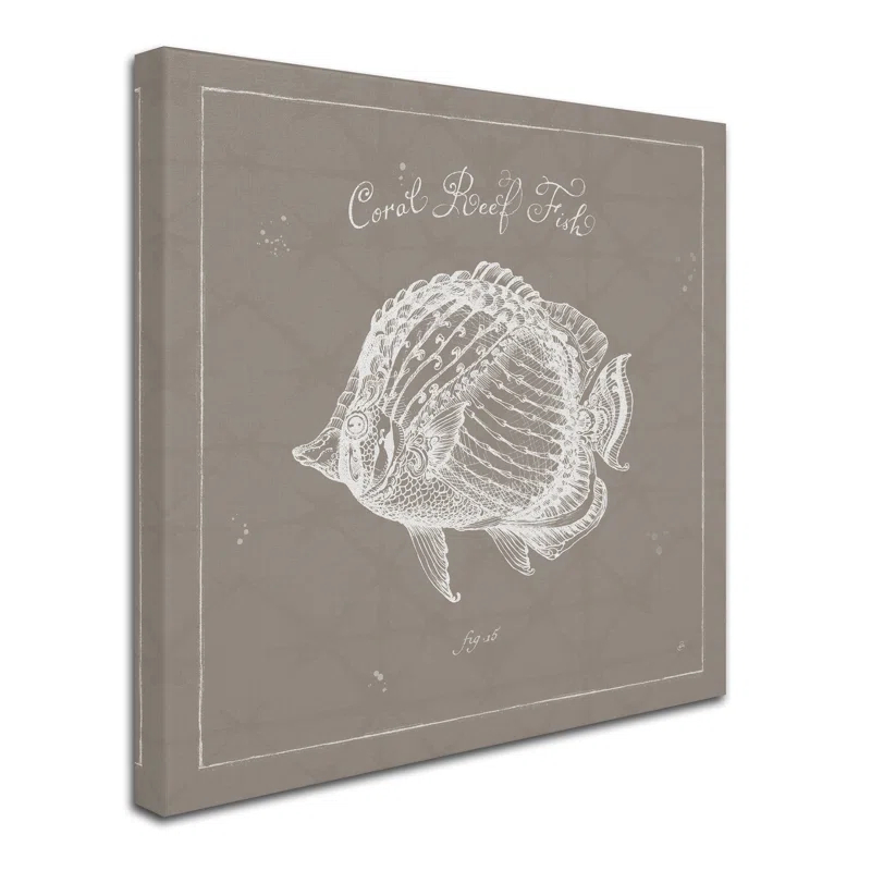 Trademark Fine Art " Underwater Life XIV Greige " by Daphne Brissonnet