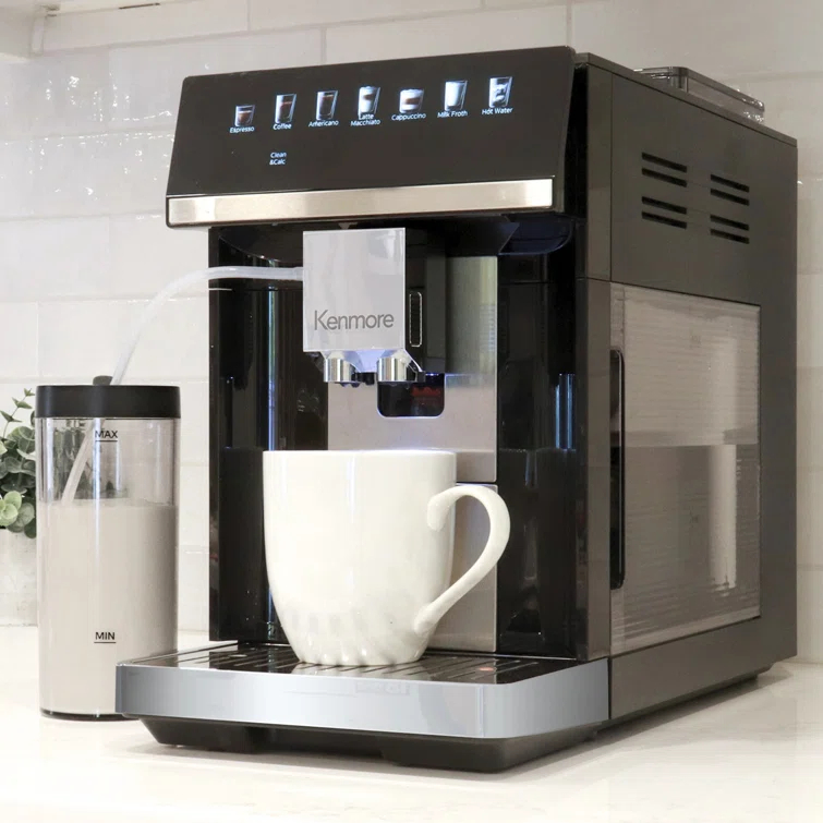 Kenmore Kenmore Super Automatic Espresso Machine with Dual Cream System Milk Frother & Grinder