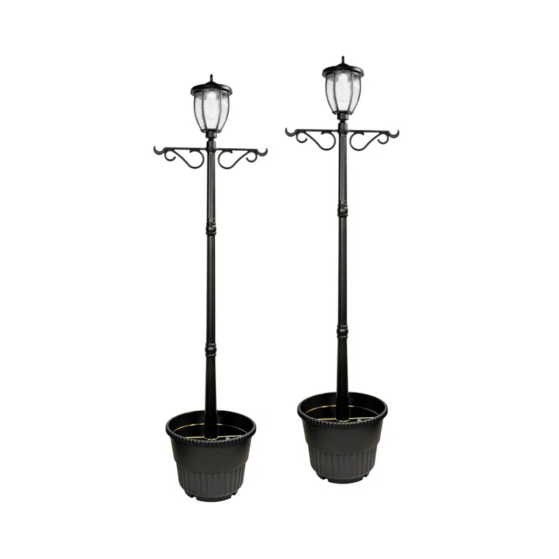 Nature Power 72'' Solar Powered Outdoor Floor Lamp (Set of 2)