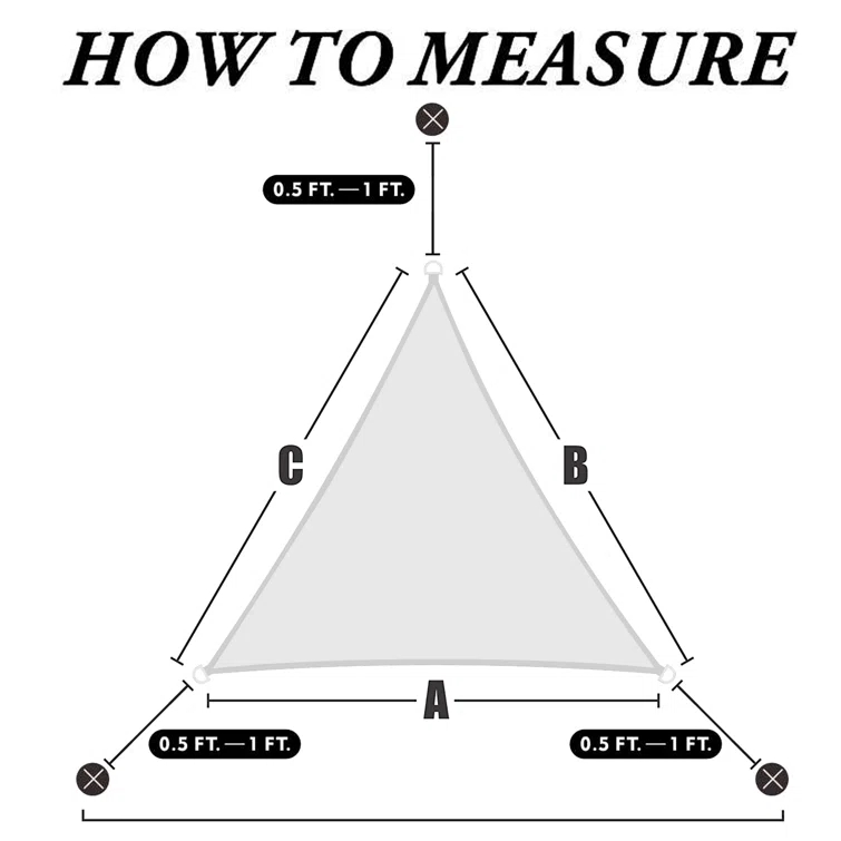 ColourTree Royal Shade Triangle 200 GSM Sun Shade Sail