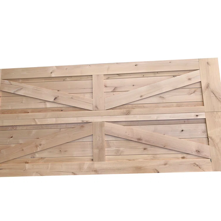Lubann Paneled Solid Alder Wood Bifold Biparting Barn Door Slab