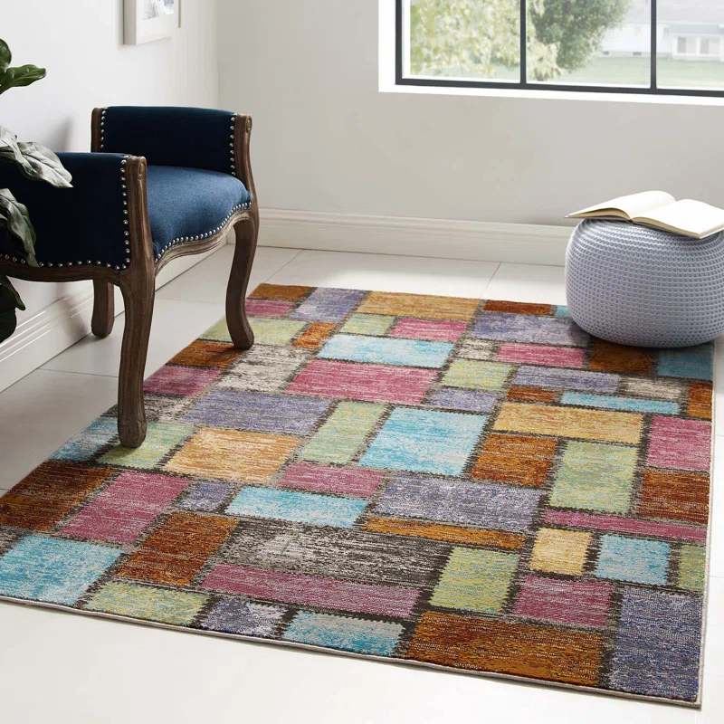 Modway Modway Porch & Den Hobart Abstract Geometric Mosaic Area Rug