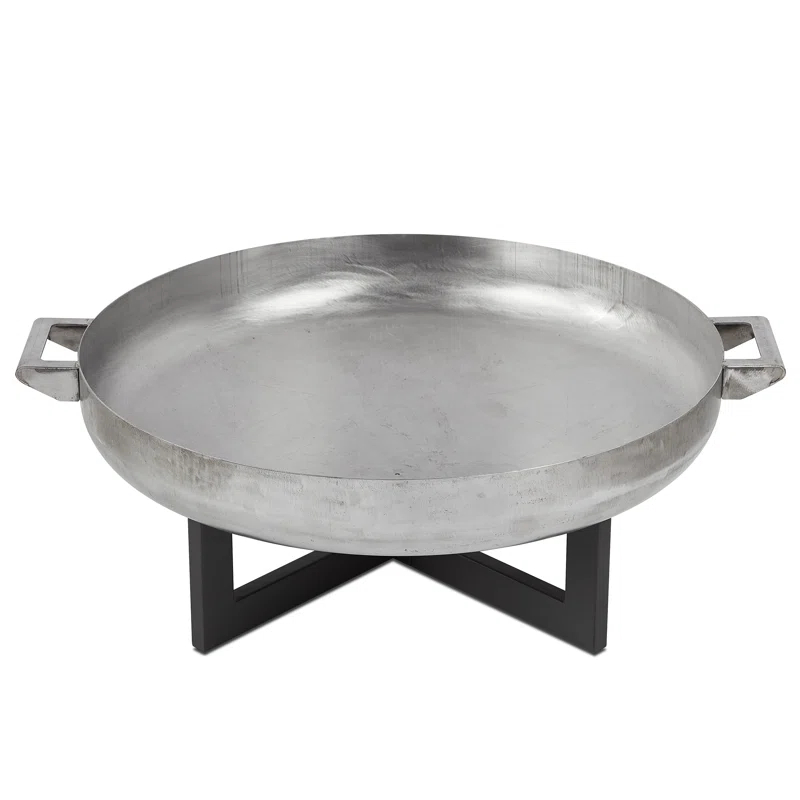 La Porte 21" H x 36.8" W Steel Wood Burning Outdoor Fire Pit with Lid