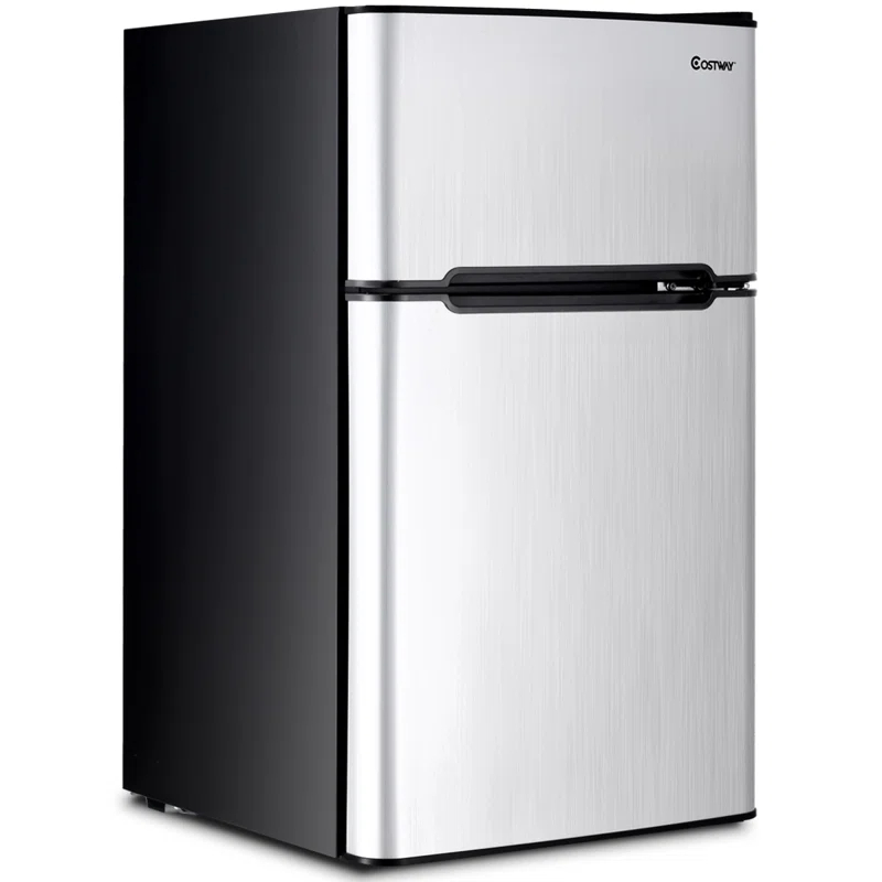 Costway Costway 3.2 Cubic Feet Portable Freestanding Mini Fridge with Freezer