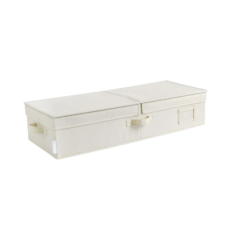 we think storage. 30" x 12" x 6.5" Foldable Under Bed Organizer with Double Folding Lid