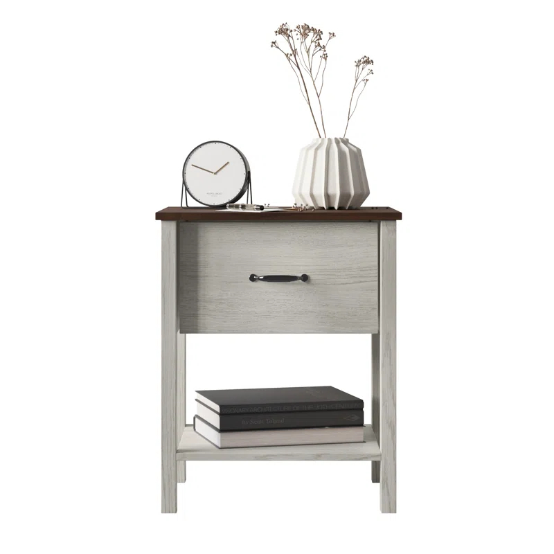 Upholstered Panel Bed With 2 Nightstands