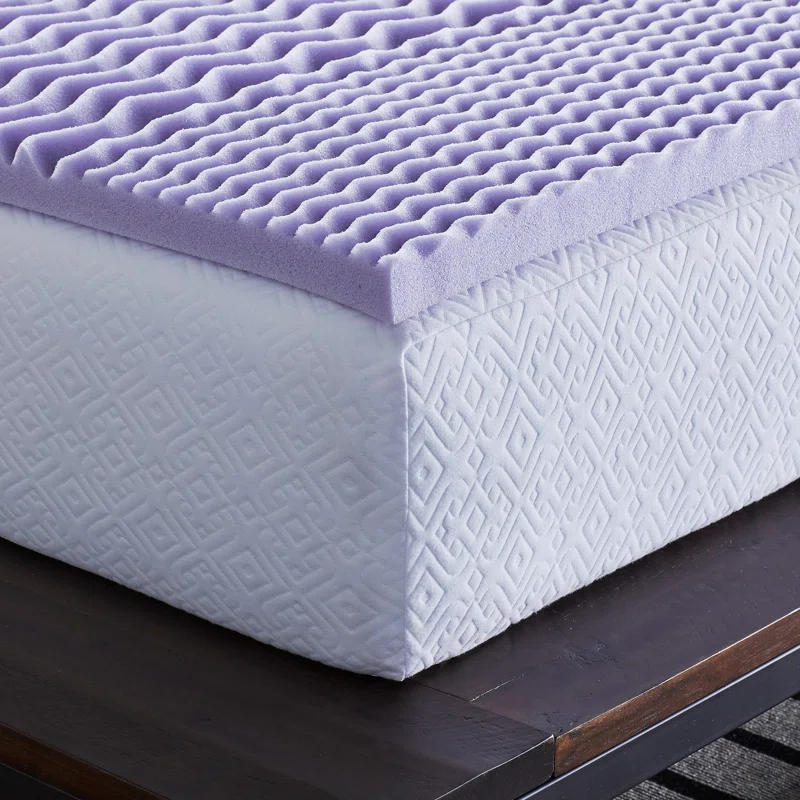 2" Zoned Lavender Memory Foam Mattress Topper