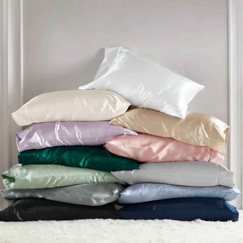 Madison Park Essentials Satin Luxury 2PC Pillowcases (Set of 2)