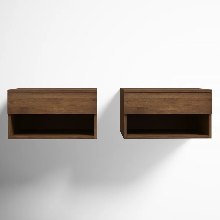 Nathan James Beacon Rustic Nightstand (Set of 2)