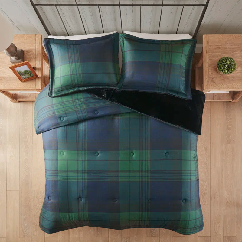Woolrich Woolrich Bernston Faux Wool to Faux Fur Down Alternative Comforter Set