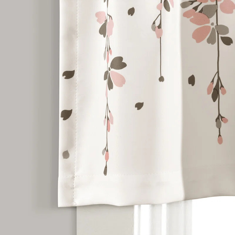 Lush Decor Floral Tailored 52'' W Window Valance
