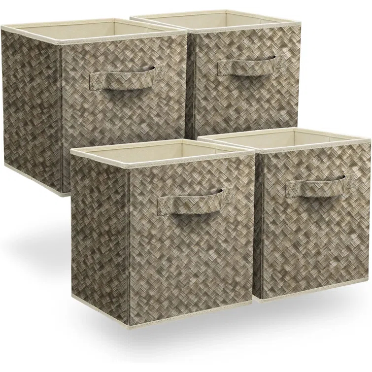 Sorbus Sorbus 4 Pack 11" Foldable Fabric Storage Cube Bins with Handles