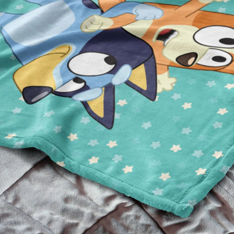 Northwest Bluey Big Play Silk Touch Throw Blanket, Ultra-Soft Character Throw, Cozy Plush TV Blanket, 50x60 Inches
