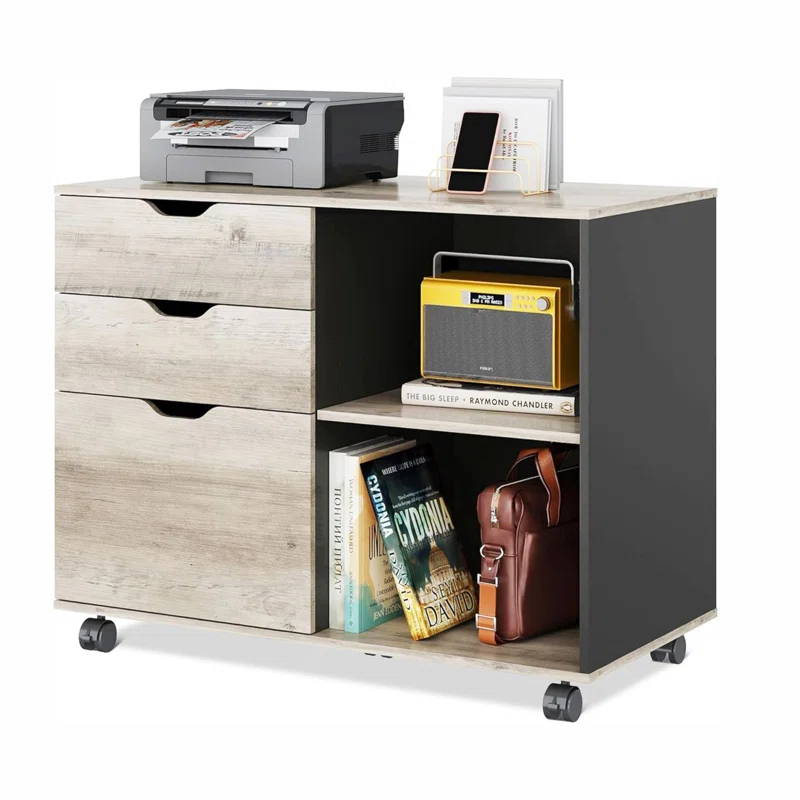 MOHAAB 24.7" H x 31.3" W Printer Stand with Wheels