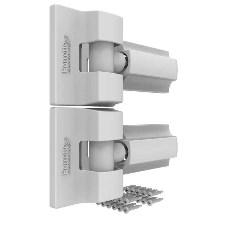 Barrette Outdoor Living Heavy-Duty Modern Wrap Hinge Stainless Steel (Set of 2)