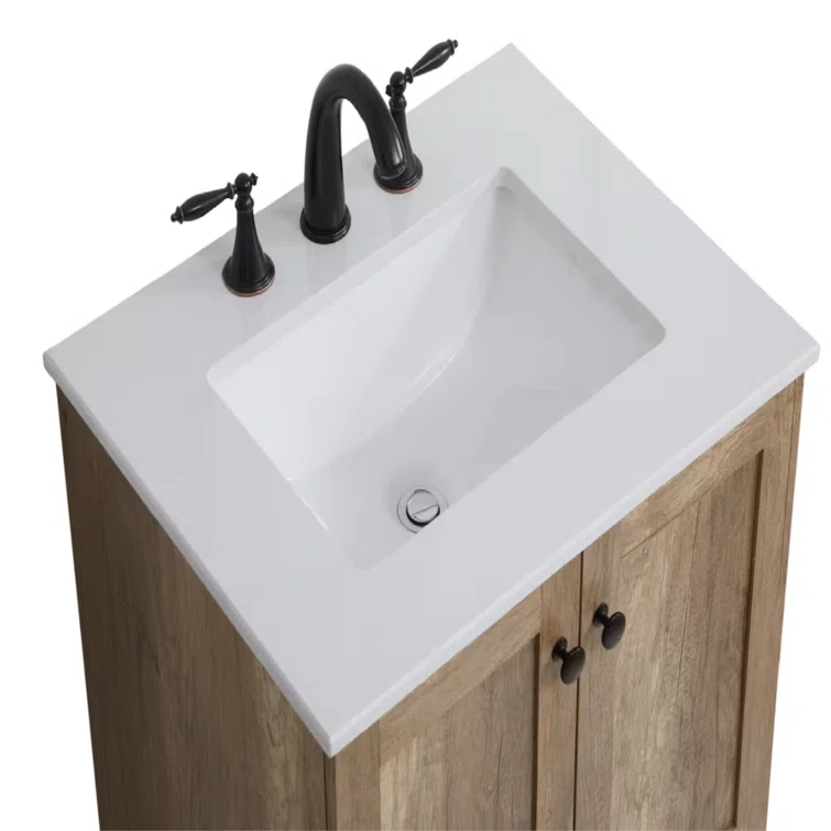 Elegant Kitchen and Bath Elegant Kitchen And Bath 24 Inch Single Bathroom Vanity In Natural Oak