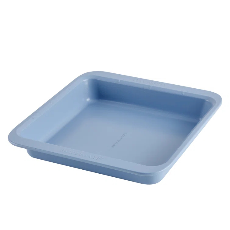 Farberware Farberware Easy Solutions Nonstick Bakeware Square Cake Pan, 9 Inch, Blue