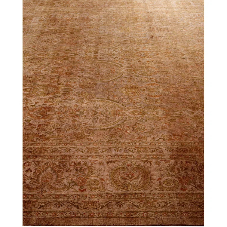 Solo Rugs Fine Vibrance, One-of-a-Kind Hand-Knotted Area Rug  - Brown | Perigold