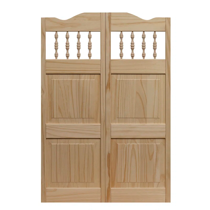 LTL Home Products 42'' Solid Wood Paneled Unfinished Café / Saloon Door