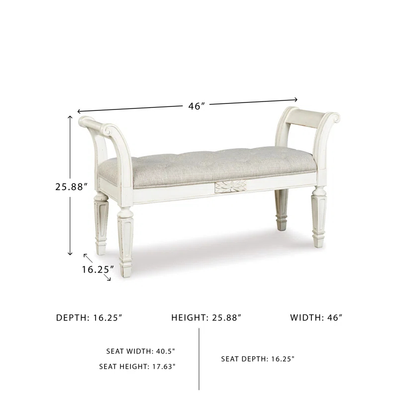 Kelly Clarkson Home Hayley Polyester Upholstered Bench