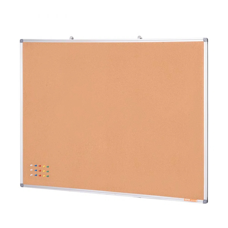 Stellweilan Tessberg 48"x36" Large Cork Board – Wall-Mounted Bulletin Board with Pin Board – Perfect for School, Home, Office