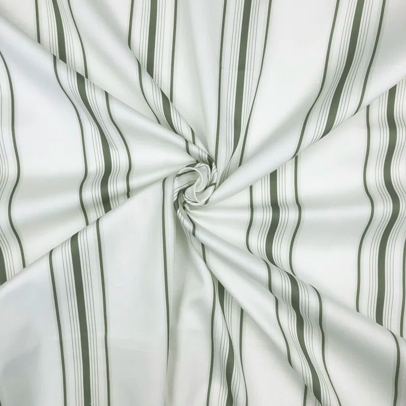 6ix Tailors Fine Linens August Stripe Rod Pocket Drapery Panels - Pair