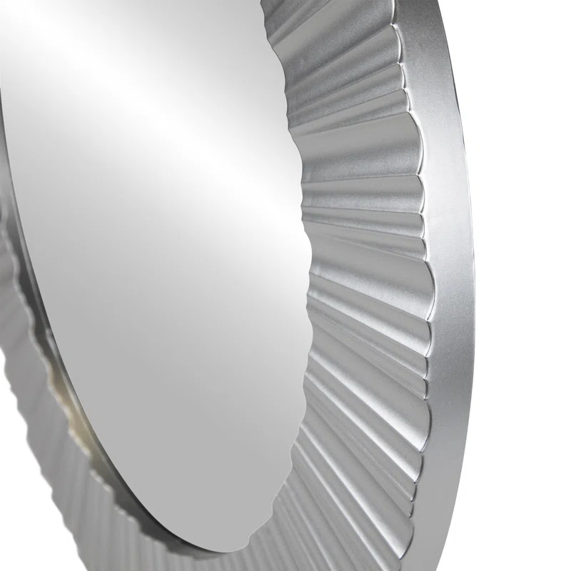 Northlight Seasonal Elegant 20" Contemporary Fluted Round Mirror Wall Decor