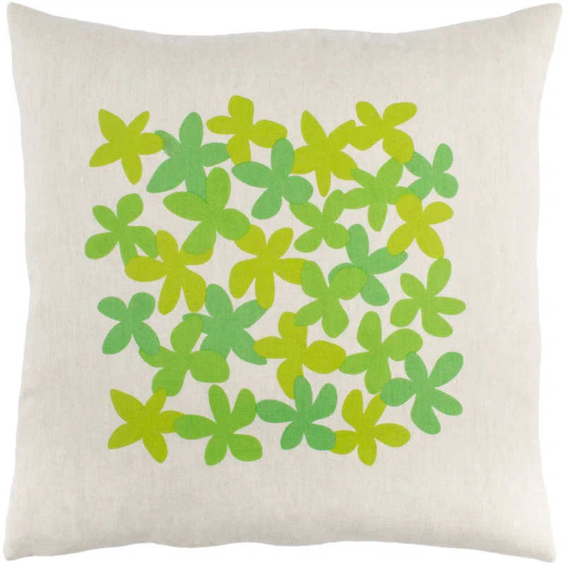 Flying Colors Floral Linen Throw Pillow