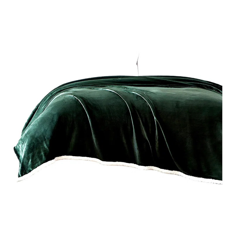 BRBCA CozyTwin Reversible Fleece Shearling Blanket - Plush Bedding