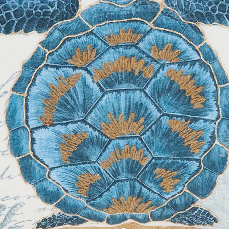 Saro Coastal Outdoor Turtle Pillow