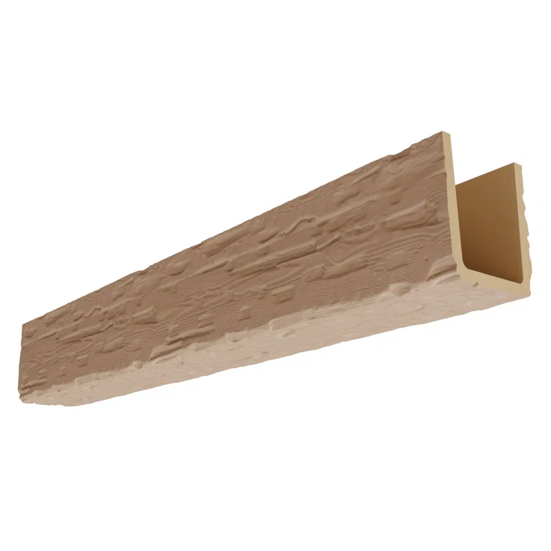 Ekena Millwork Salvaged Timber HeritageTimber Faux Wood 3-Sided Ceiling Beam (U-Beam)