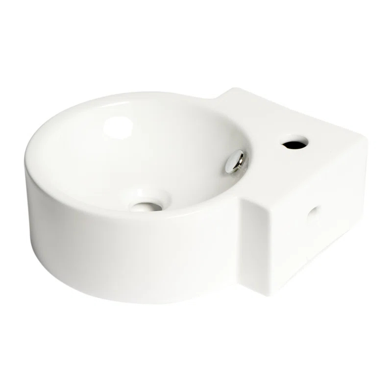 Alfi Brand ABC121 Alfi Brand 12'' White No Oval Bathroom Sink with Overflow