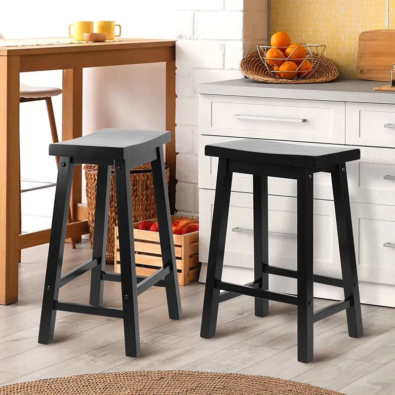 PJ Wood Solid Wood Accent Stool