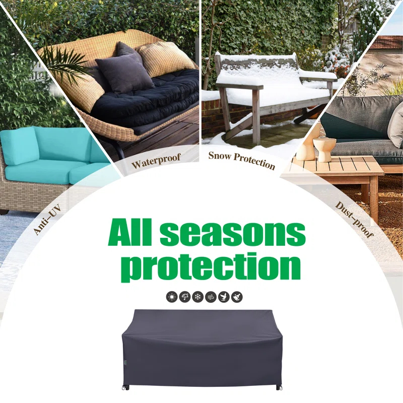 F&J Outdoors Premium Waterproof Outdoor Patio Sofa Cover: Latest Rip-Stop Fabric, 3-Year Warranty