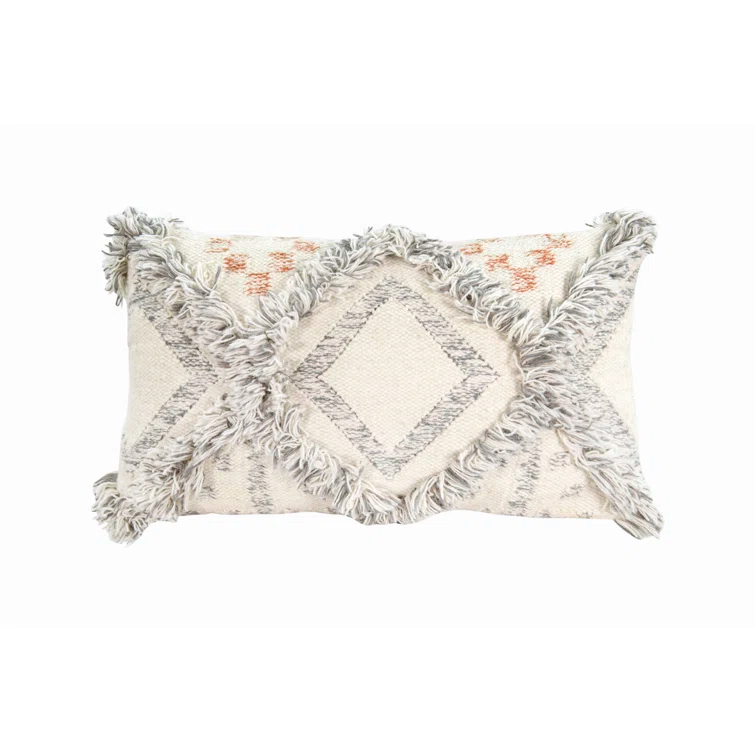 Creative Co-Op Fringed Throw Pillow