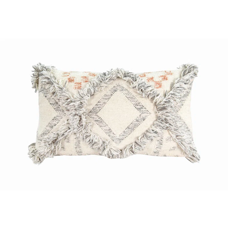Creative Co-Op Fringed Throw Pillow