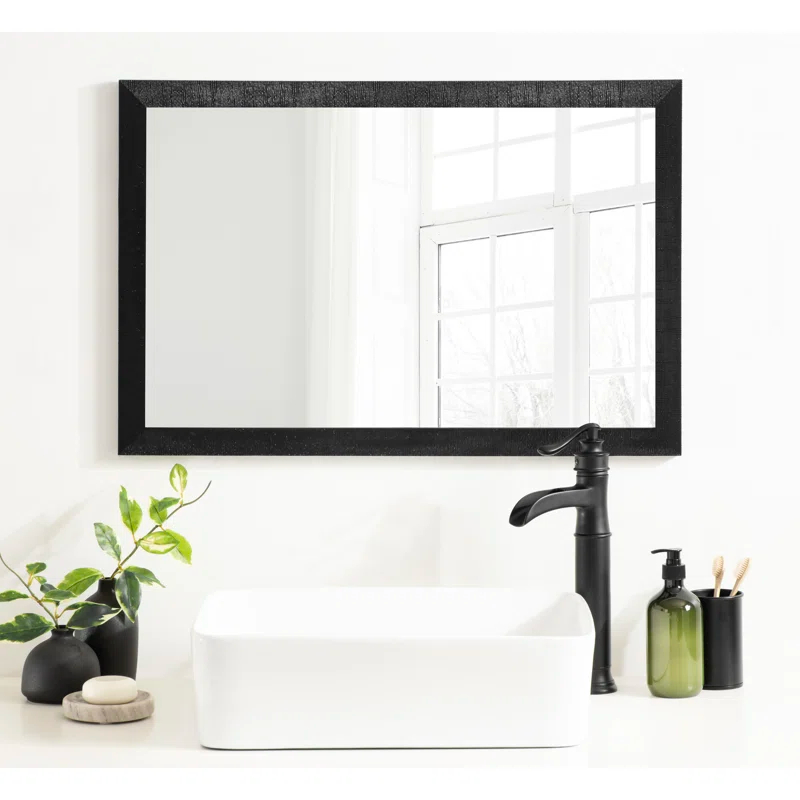 Hokku Designs Farhi Rectangle Embossed Bathroom Wall Mirror