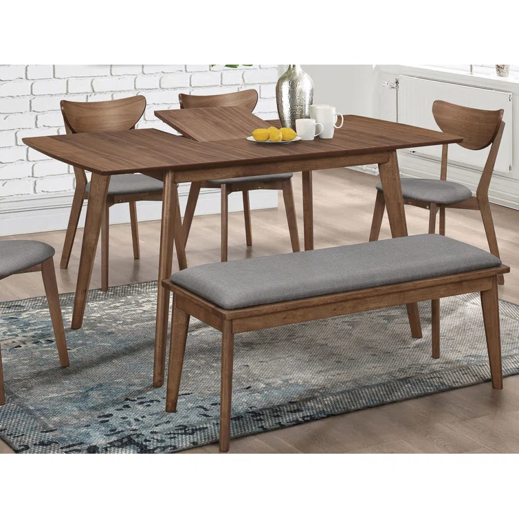 Coaster Furniture Coaster Furniture Alfredo Extension Leaf Dining Table Natural Walnut