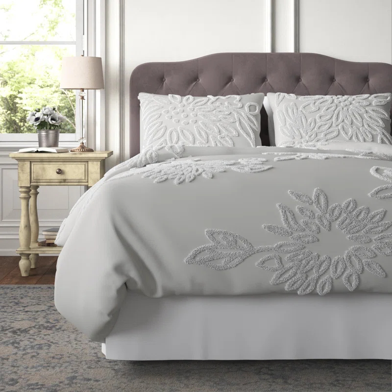 Kelly Clarkson Home Susie Tufted Cotton Chenille Floral Comforter Set