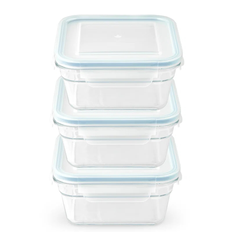 Glasslock Glass Food Storage - Set of 3 Containers and 3 Lids (Set of 3)