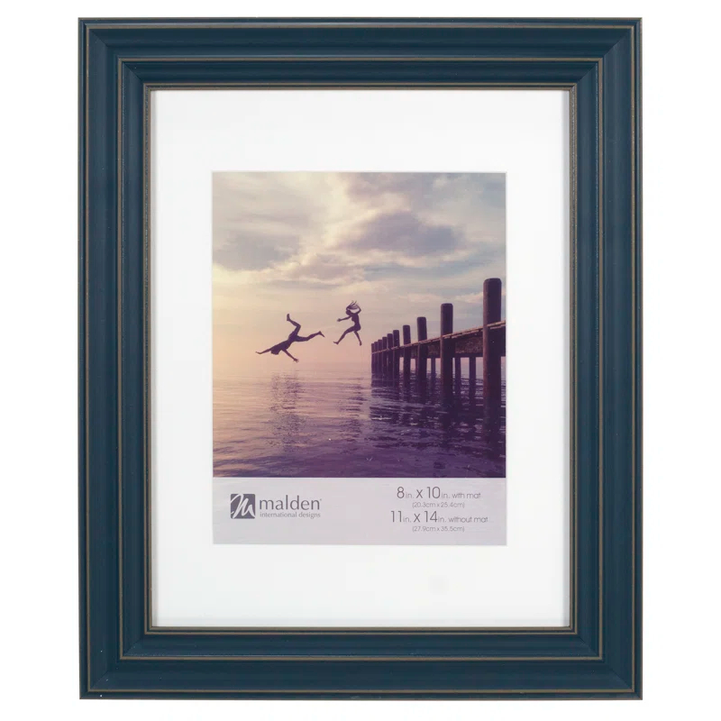Malden Indigo Picture Frame with Mat