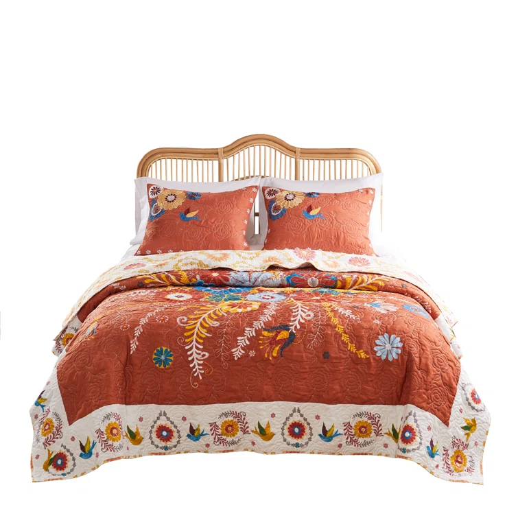 Barefoot Bungalow Topanga Floral Reversible Quilt Set