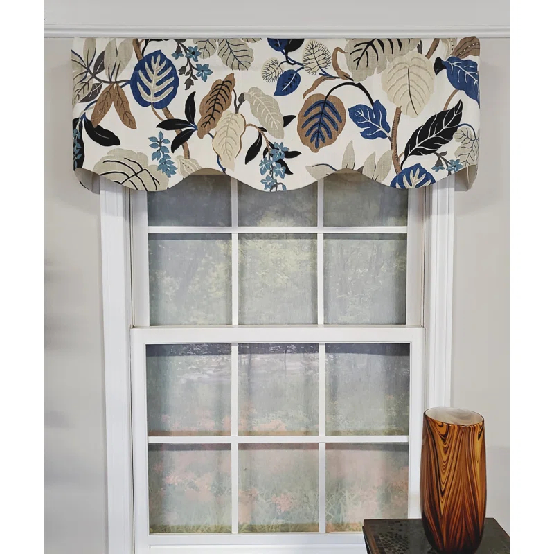 RLF Home Antonia Floral 50'' W Window Valance