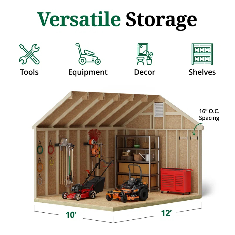 Little Cottage Co. Colonial Williamsburg Outdoor Wood Storage Shed