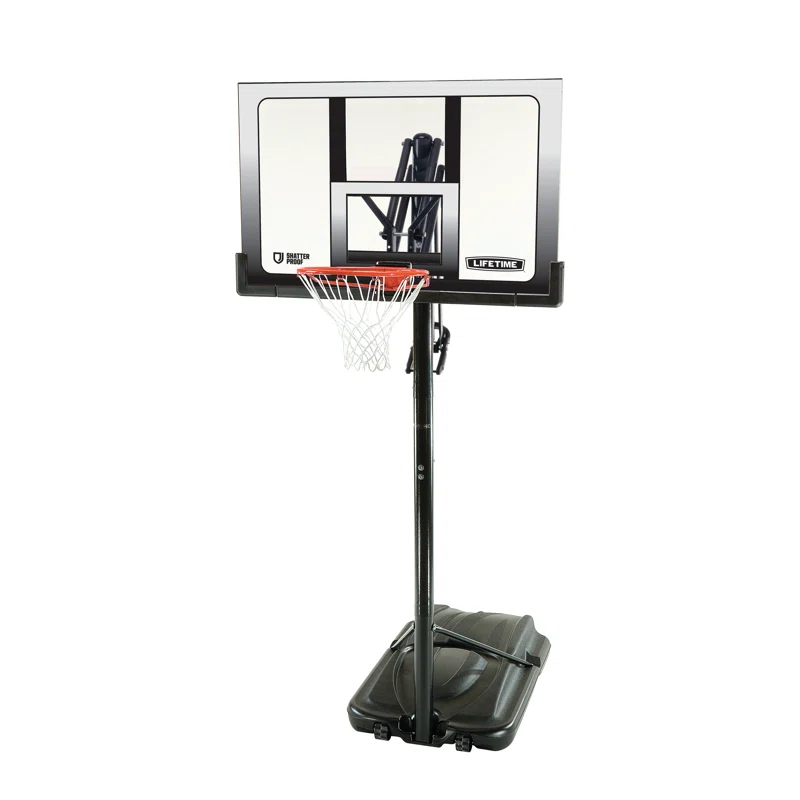 Lifetime Height Adjustable Outdoor 52" Steel Portable Full-Size Basketball Hop